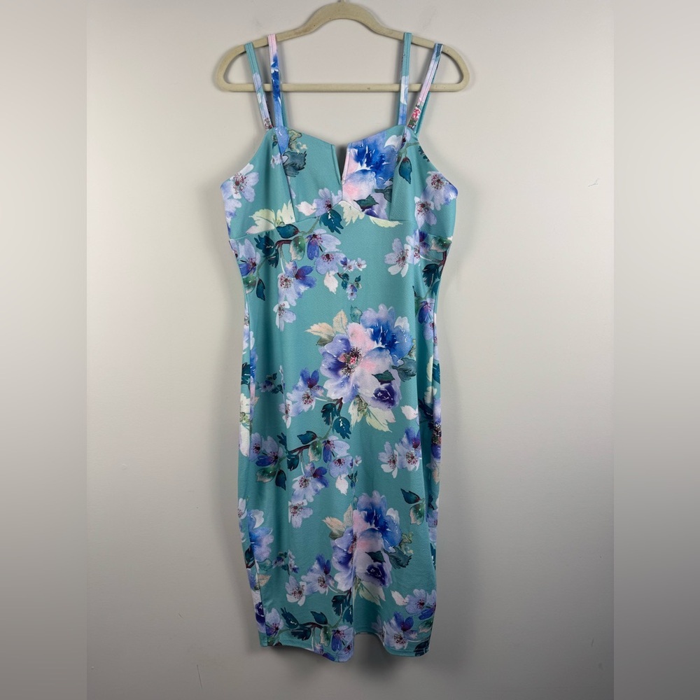 boohoo Floral Strappy V Neck Midi Dress - Picture 2 of 5